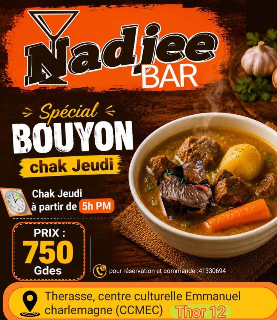Menu  du jour Boullion